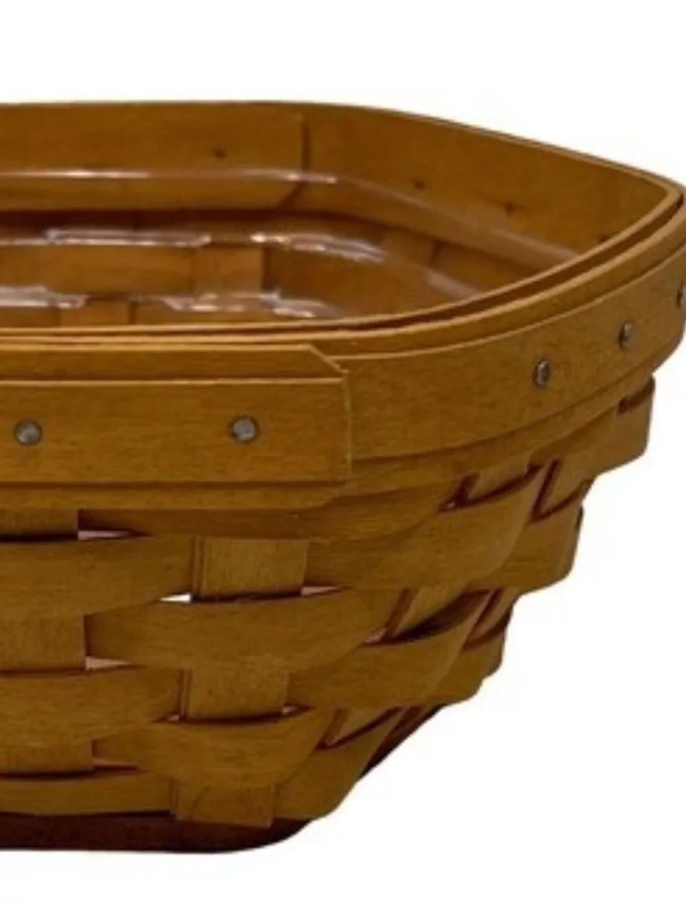 Longaberger Generations Basket Hexagon 5.5” w/Plastic Protector & Lid 2007